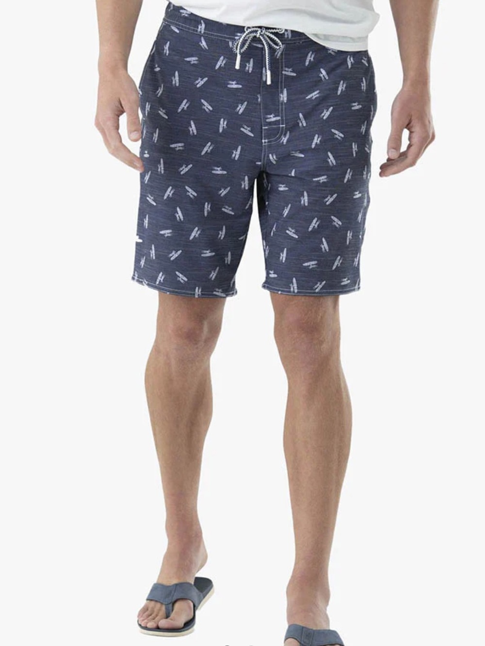 Johnnie O Carve Men's Navy Surf Print Swim Shorts size large